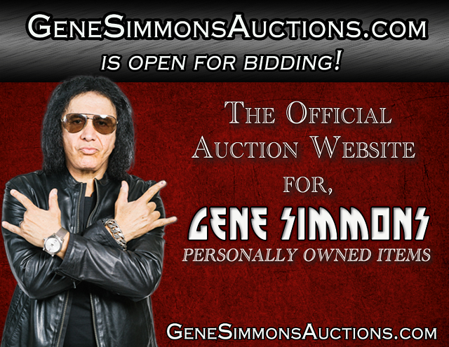 GeneSimmonsAuctions.com is now open for bidding! The official auction site for Gene Simmons personally owned items. GeneSimmonsAuctions.com